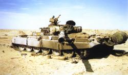 Wrecked Iraqi T72 Tank